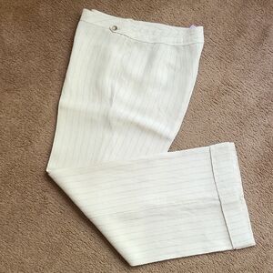 Ann Taylor Cream Wide Leg Pants
